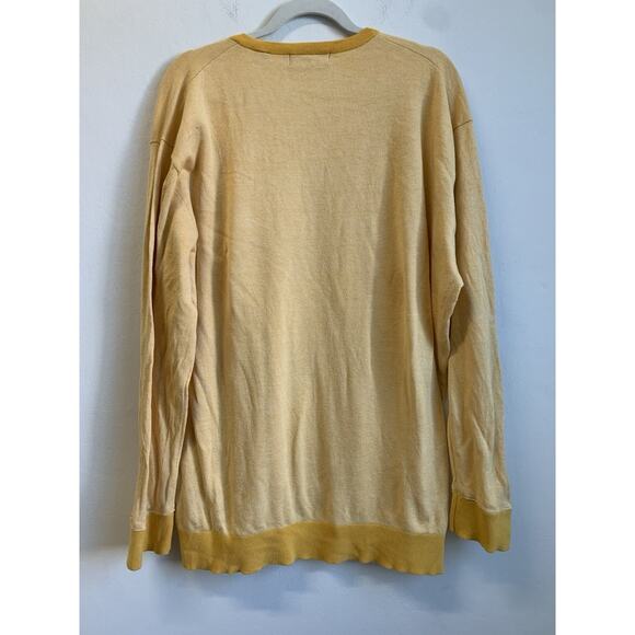 Bugatchi Vomo Men’s Sweater 75% Silk 15% Cotton 10% Cashmere Pullover Yellow XXL - Picture 8 of 10
